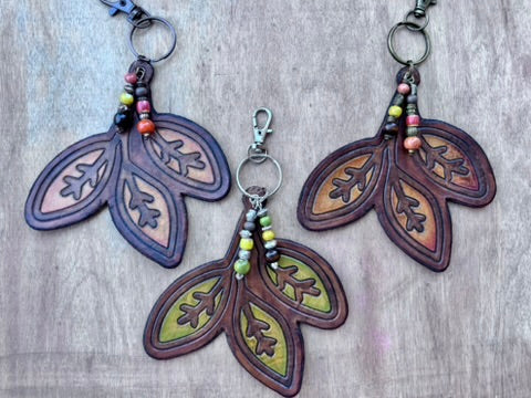 The Leaf Collection | Handcrafted Leather Purse & Bag Charms