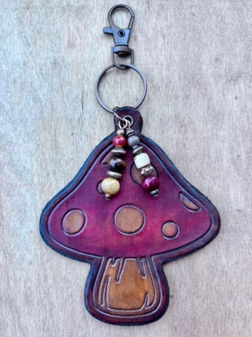 The Woodland Collection | Handcrafted Leather Purse & Bag Charms | Owl Squirrel Fox Mushroom