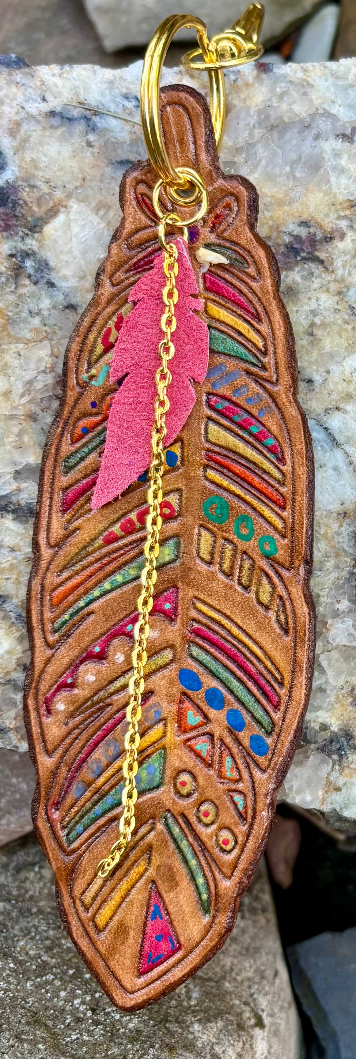 The Feather Collection | Handcrafted Leather Bag Charms