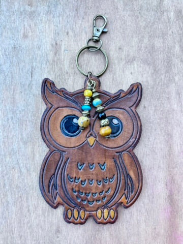 The Woodland Collection | Handcrafted Leather Purse & Bag Charms | Owl Squirrel Fox Mushroom