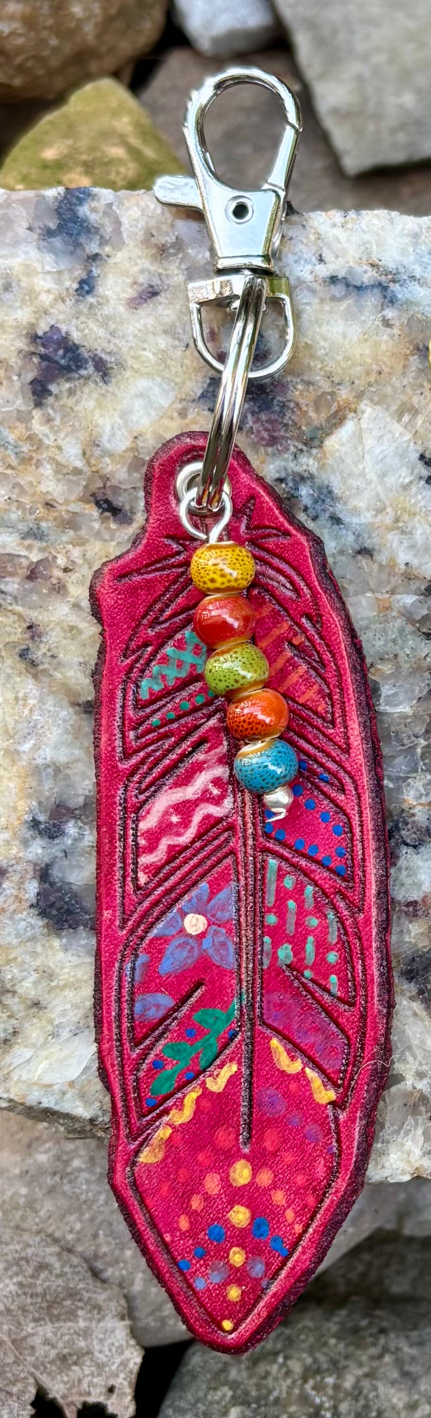 The Feather Collection | Handcrafted Leather Bag Charms