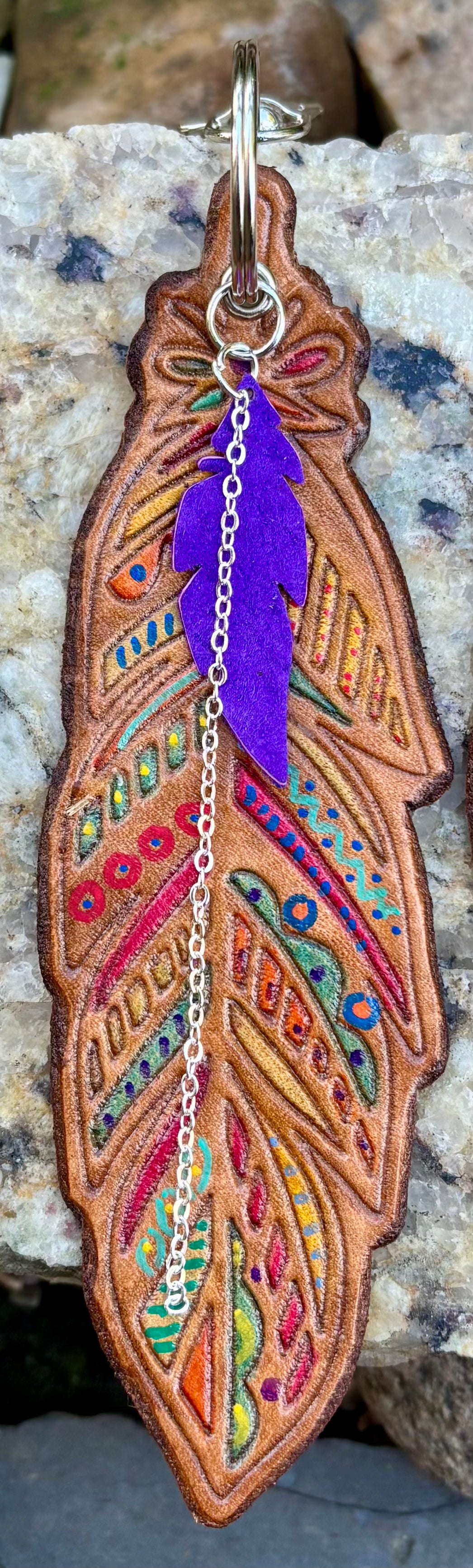 The Feather Collection | Handcrafted Leather Bag Charms