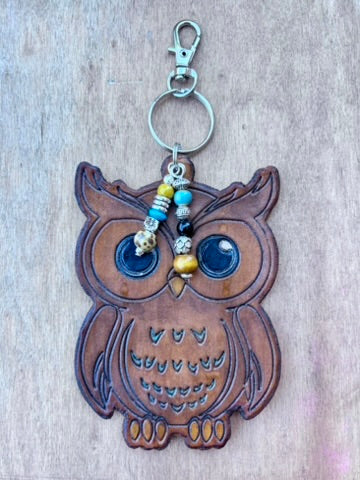 The Woodland Collection | Handcrafted Leather Purse & Bag Charms | Owl Squirrel Fox Mushroom
