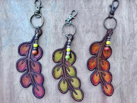 The Leaf Collection | Handcrafted Leather Purse & Bag Charms