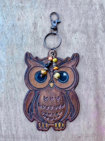 The Woodland Collection | Handcrafted Leather Purse & Bag Charms | Owl Squirrel Fox Mushroom
