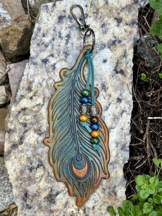 The Feather Collection | Handcrafted Leather Bag Charms
