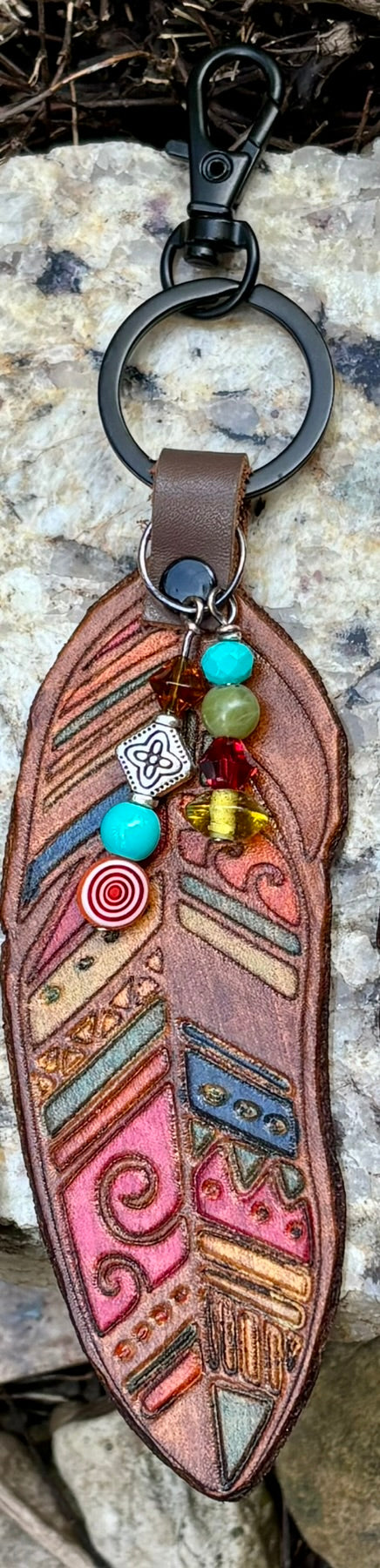 The Feather Collection | Handcrafted Leather Bag Charms