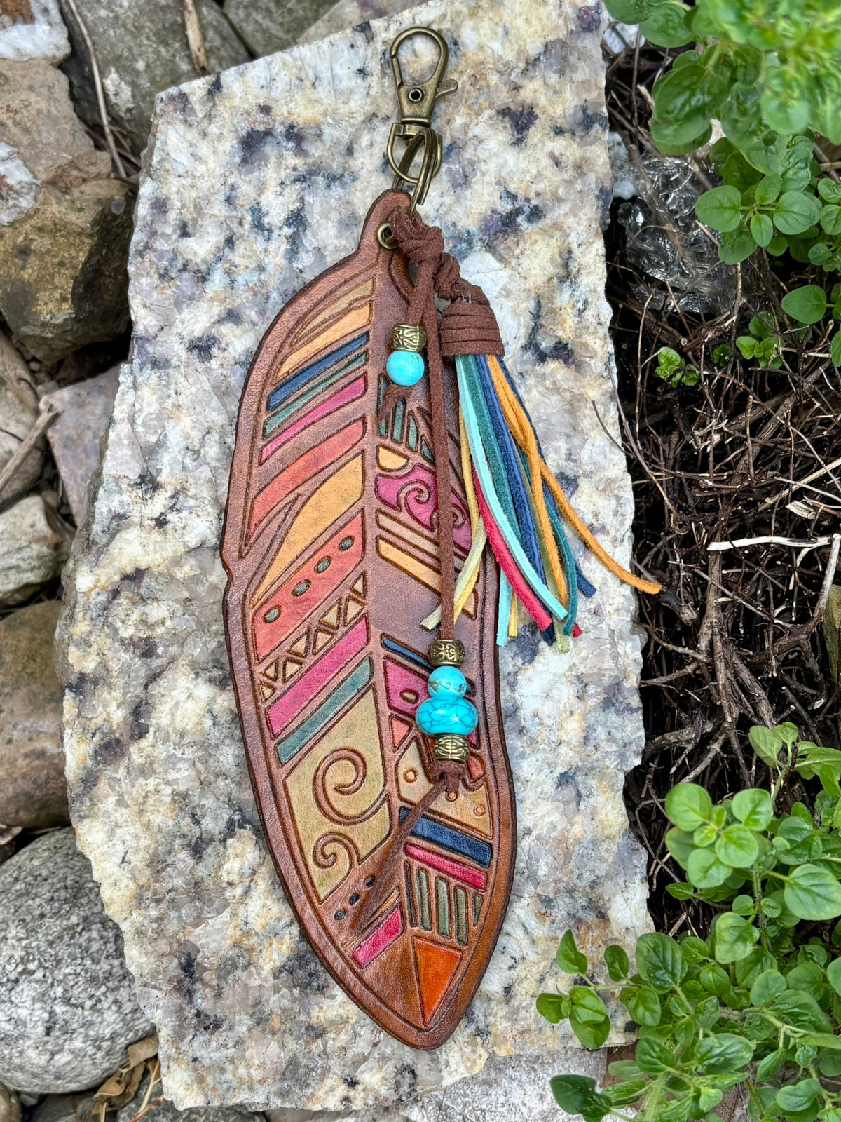 The Feather Collection | Handcrafted Leather Bag Charms