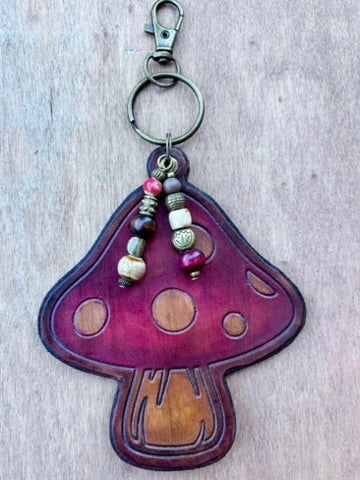 The Woodland Collection | Handcrafted Leather Purse & Bag Charms | Owl Squirrel Fox Mushroom