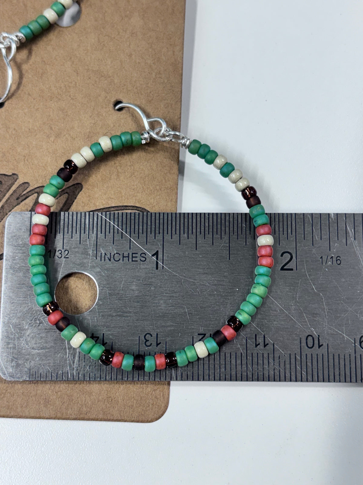 Handmade Sterling Silver Beaded Hoop Earrings | Miyuki Seed Beads