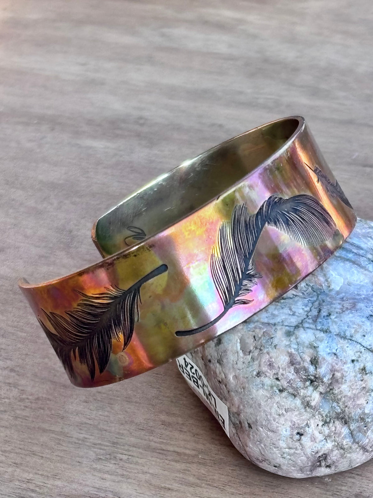 Fire Painted Copper Cuff Bracelet | 3/4"-Inch Wide Handcrafted Statement Cuff