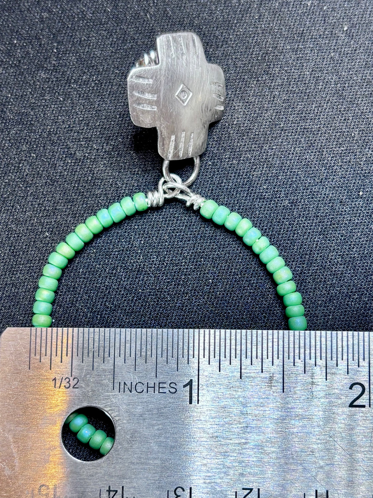 Miyuki Seed Bead Hoop Earrings with Sterling Silver Studs