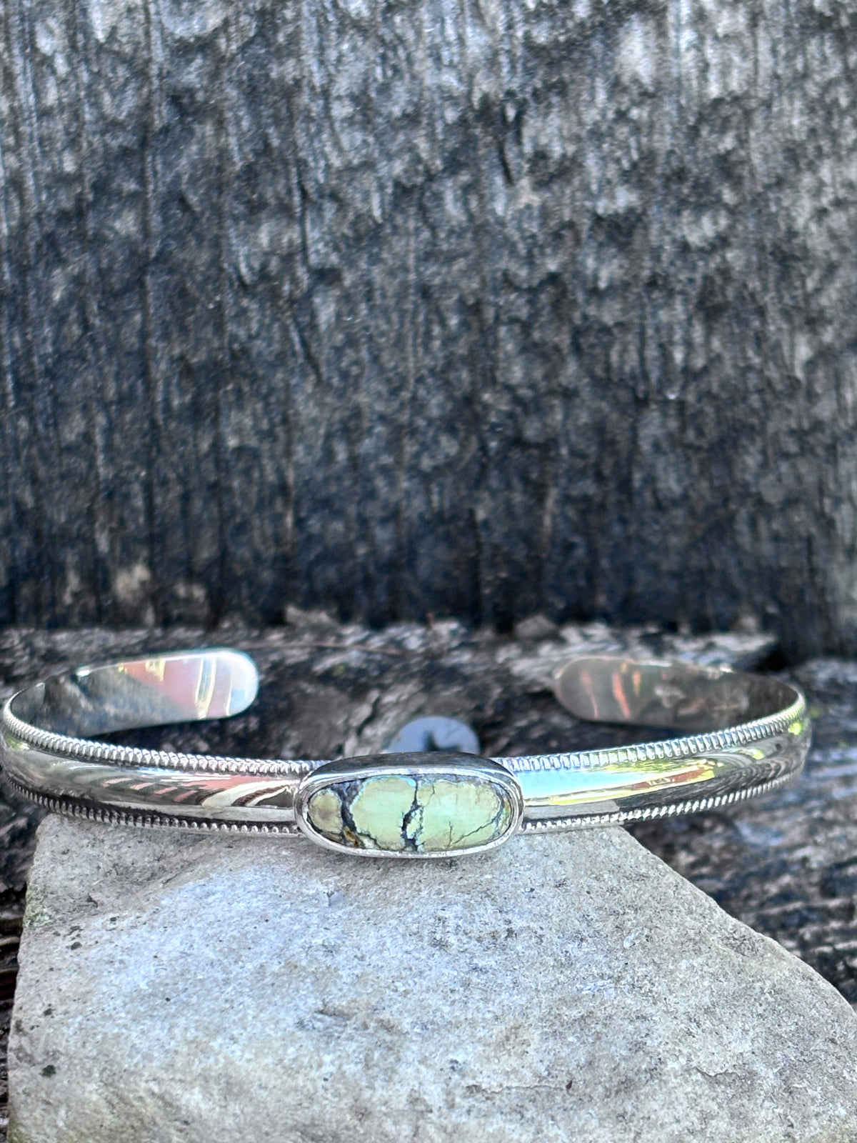 Handcrafted Sterling Silver Turquoise Cuff Bracelet | Natural Stone Artisan Jewelry