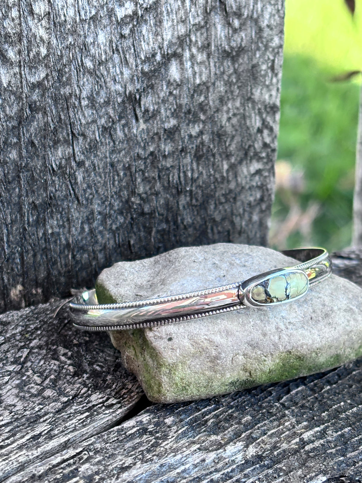 Handcrafted Sterling Silver Turquoise Cuff Bracelet | Natural Stone Artisan Jewelry