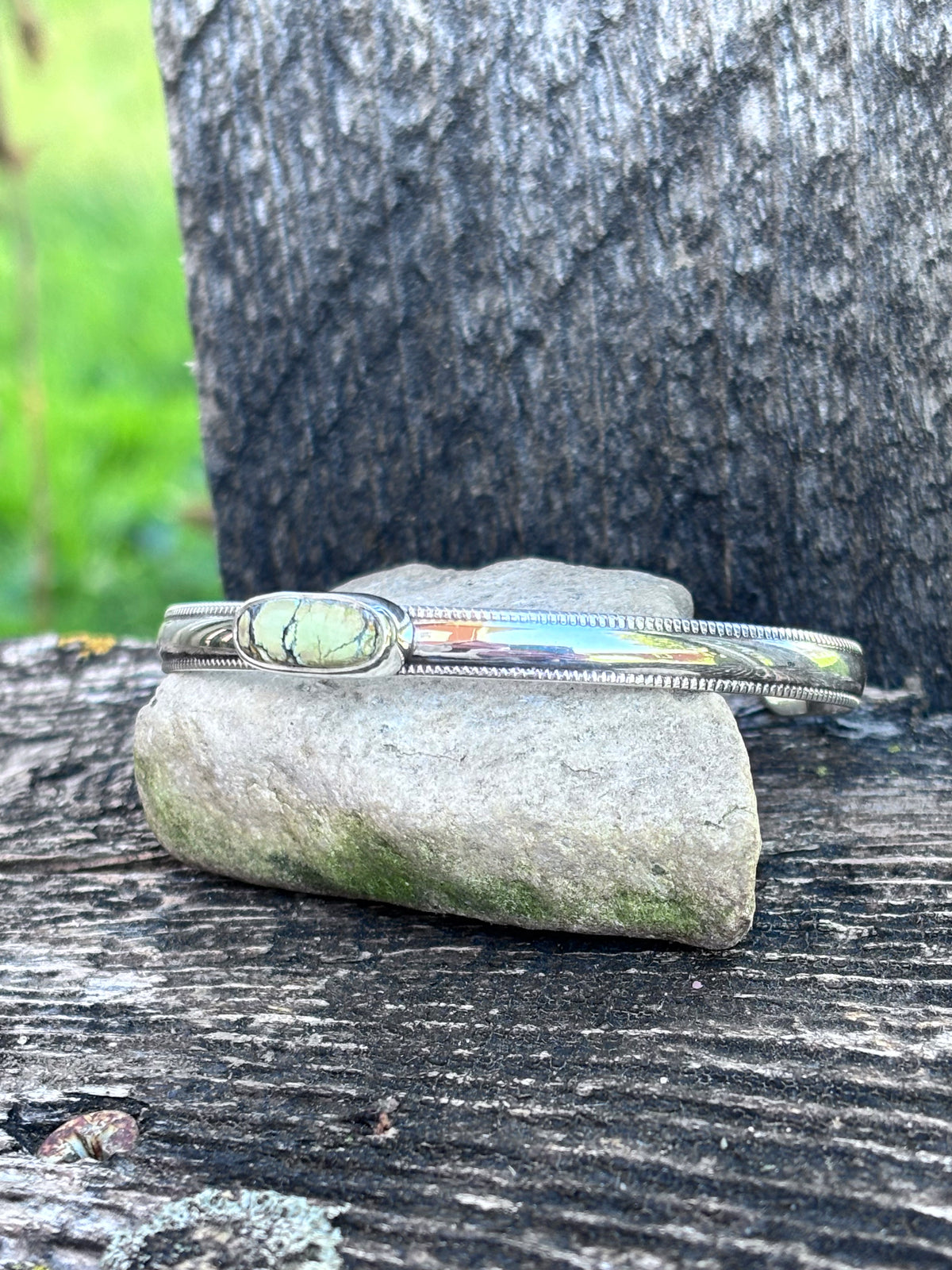 Handcrafted Sterling Silver Turquoise Cuff Bracelet | Natural Stone Artisan Jewelry