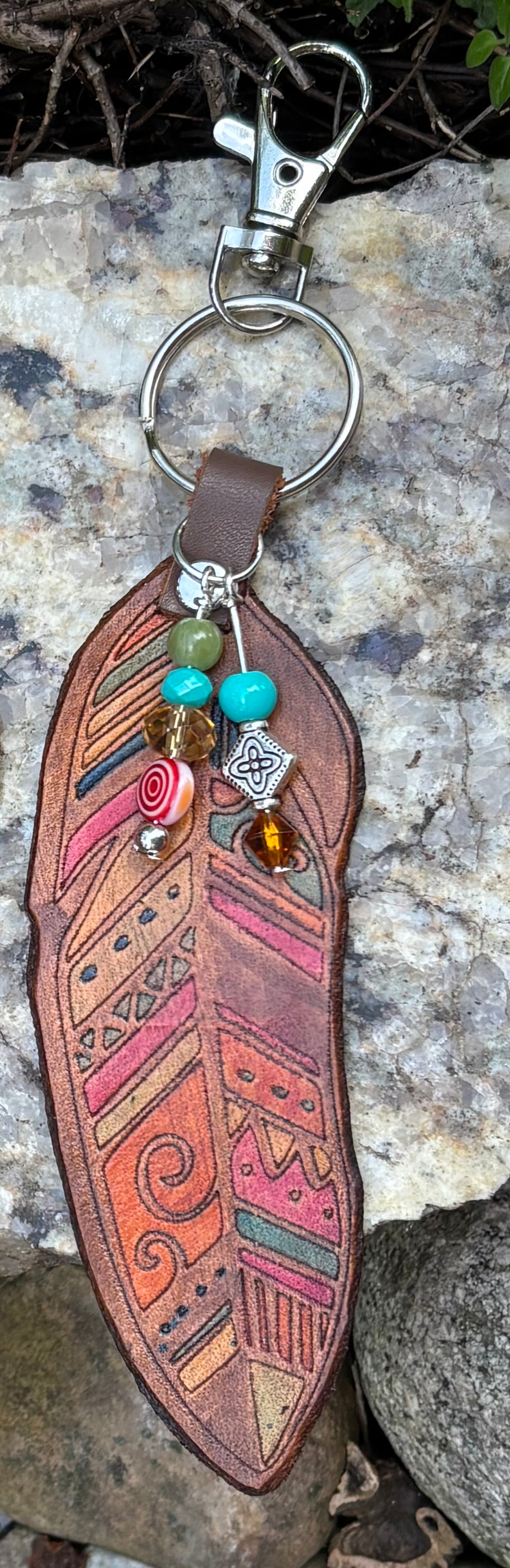 The Feather Collection | Handcrafted Leather Bag Charms