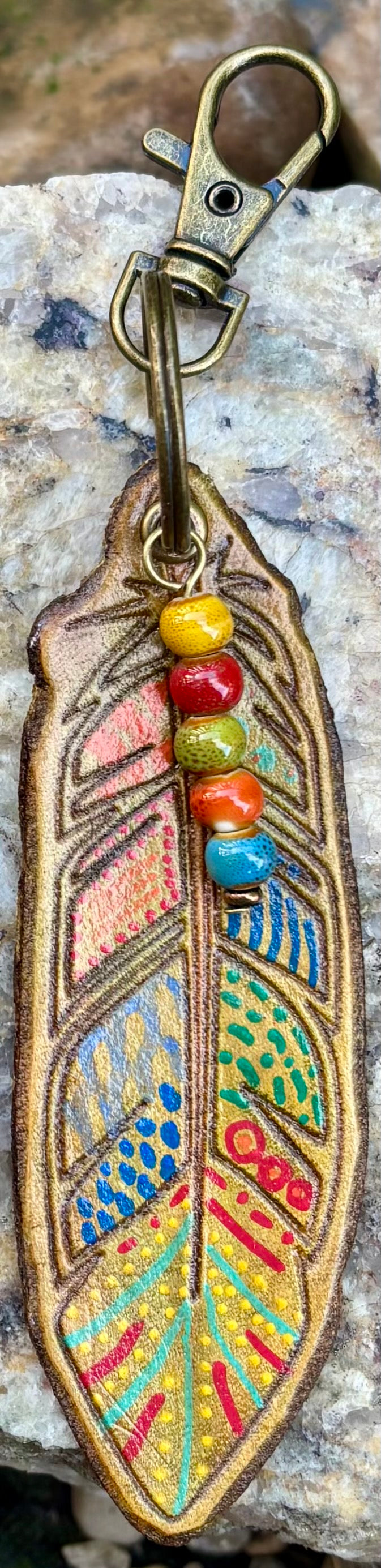 The Feather Collection | Handcrafted Leather Bag Charms